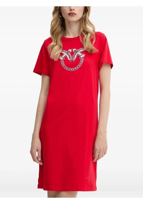 PINKO logo-embellished mini T-shirt dress - Red