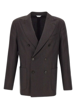 Boglioli 50kJacket peak-lapels double-breasted blazer - Grey