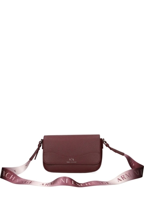Armani Exchange textured flap shoulder bag