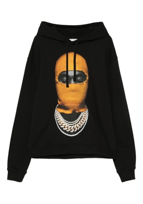 Ih Nom Uh Nit balaclava-print cotton hoodie - Black