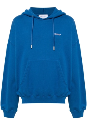 Off-White cotton hoodie - Blue
