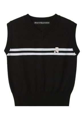 Rest&Recreation double-striped knit vest - Black