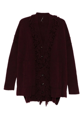 Masnada fringed-trim cardigan - Red