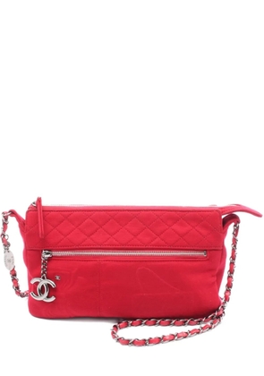 CHANEL Pre-Owned 2008-2009 quilted chain shoulder bag - Red