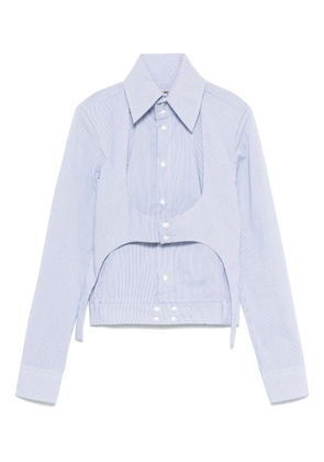 Ottolinger belted high-collar shirt - Blue