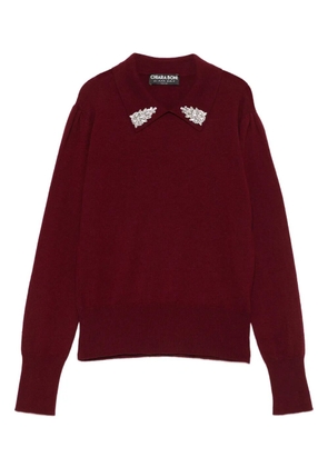 CHIARA BONI La Petite Robe crystal-embellished sweater - Red