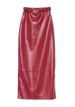 Rowen Rose belted midi skirt - Red