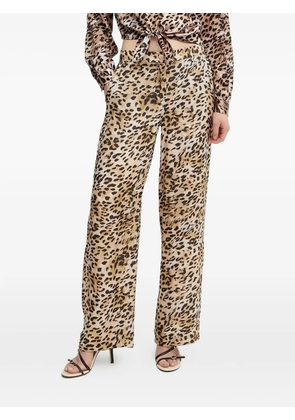 GUESS USA leopard-print trousers - Brown