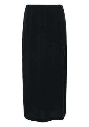 Private 0204 silk midi skirt - Black