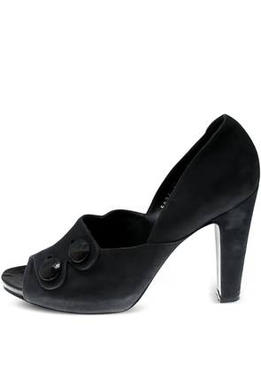 Sergio Rossi Vintage 105mm peep-toe suede pumps - Black