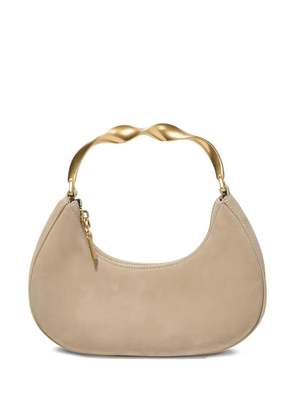 Simkhai Nixi twist-handle suede tote bag - Neutrals