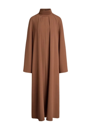 12 STOREEZ high-neck pleated maxi dress - Brown