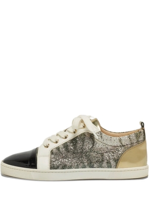 Christian Louboutin Pre-Owned Vieira glittered sneakers - White