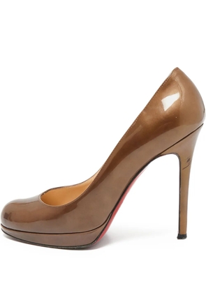 Christian Louboutin Pre-Owned New Simple patent-leather pumps - Brown