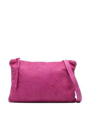 SOMMET textured zip-fastening clutch bag - Pink