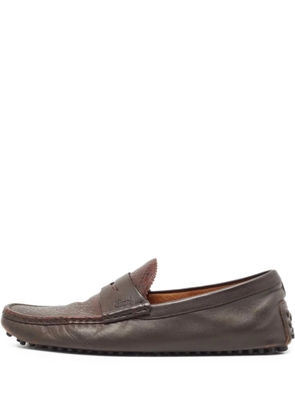 Gucci Pre-Owned leather loafers - Brown