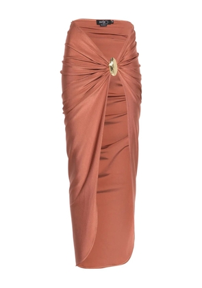 PatBO gold-tone draped sarong - Brown