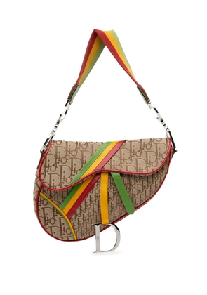 Christian Dior Pre-Owned 2004 Diorissimo Rasta Saddle shoulder bag - Brown