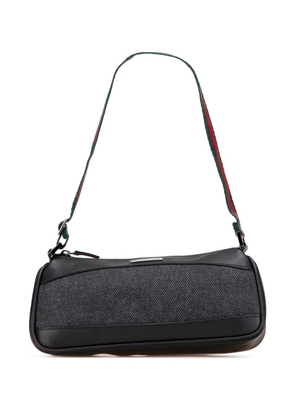 Gucci Pre-Owned 2000-2015 Denim Web shoulder bag - Black