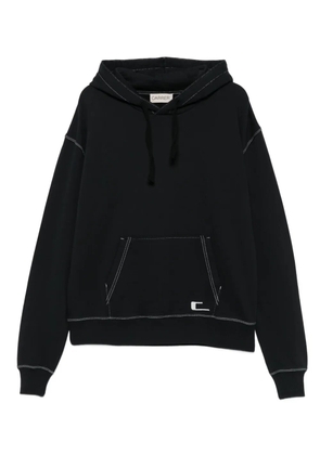 Carrer contrast-stitching hoodie - Black