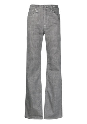 R13 Jane Jean plaid straight-flared jeans - Black