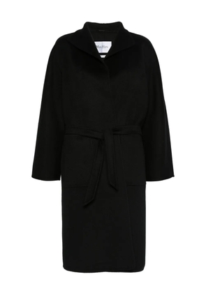 Max Mara belted wrap cashmere coat - Black