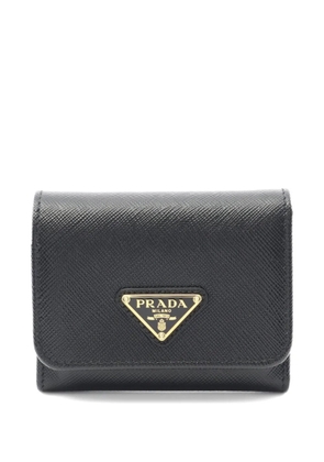 Prada Pre-Owned 2020s Saffiano Triangle wallet - Black