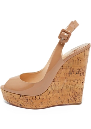Christian Louboutin Pre-Owned 140mm Une Plume sandals - Neutrals
