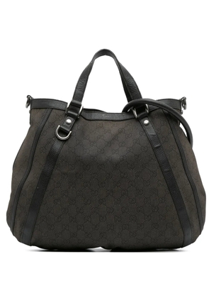 Gucci Pre-Owned 2016-2025 GG Denim Abbey D Ring satchel - Grey