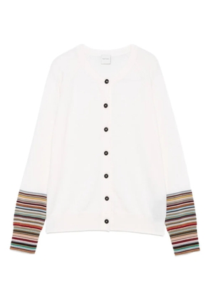 Paul Smith Signature Stripe-trim cardigan - Neutrals