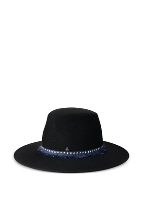 Maison Michel logo plaque hat - Black