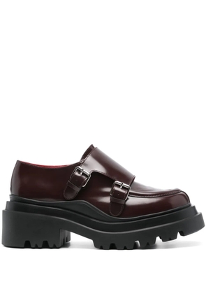 Plan C leather loafers - Brown