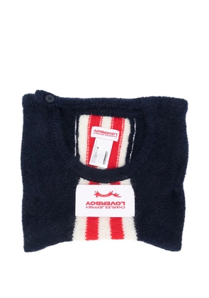 Charles Jeffrey Loverboy striped hood - Blue