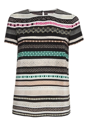 Diane Von Furstenberg Vintage pattern-embellishment silk T-shirt - Multicolour