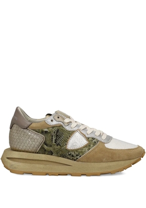 Philippe Model Paris snakeskin-detailed trainers - Green