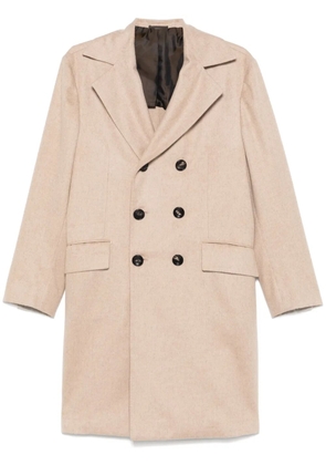 Kiton felted coat - Brown