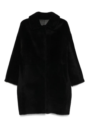 Manzoni 24 shearling collared coat - Black