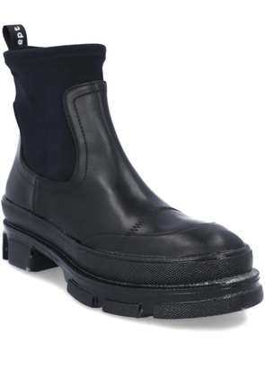 MOA CONCEPT elastic-panelled lug sole boots - Black