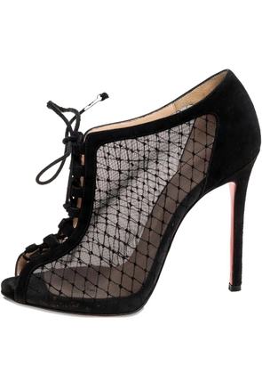 Christian Louboutin Pre-Owned 120mm suede heeled boots - Black