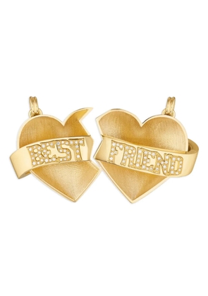 Marie Lichtenberg 18K gold Best Friends diamond hearts charms (set of two)