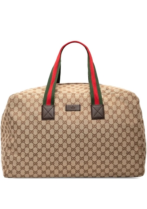 Gucci Pre-Owned 2000-2015 GG Canvas Web travel bag - Brown
