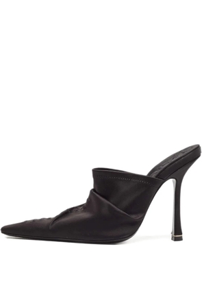 Pre-Owned Alexander Wang 120mm satin mules - Black