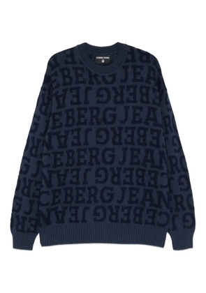 Iceberg intarsia-knit logo sweater - Blue
