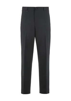 BOSS virgin-wool straight-leg trousers - Black
