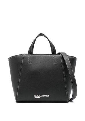 Karl Lagerfeld contrast-stitch tote bag - Black