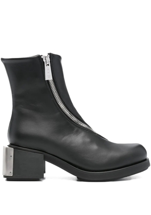 GmbH zip-detail block-heel boots - Black