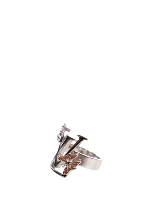 Louis Vuitton Pre-Owned 20th Century Palladium Plated Enamel Fairytale Cocktail Ring costume ring - Silver