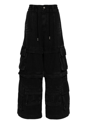SONGZIO denim cargo trousers - Black