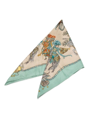 Hermès Pre-Owned 2000-2025 Les Fetes Du Roi Soleil Silk Scarf scarves - Brown