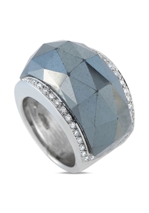 Stephen Webster 18K white gold hematite and diamond ring - Silver